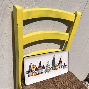 Gnomes Ceramic Halloween Tray (Never Used)